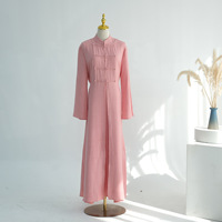 Nouvel ensemble abaya modeste en deux pièces pour femmes musulmanes, style turc, robe kaftan élégante, cardigan uni de Dubaï et tenue intérieure
