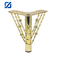 Patas de Muebles de Metal Dorado Antiguo con Cuentas de Alambre Trenzado, Decorativas, de Repuesto para Sofá, Gabinete, Silla, Mesa, Herrajes Vintage Resistentes