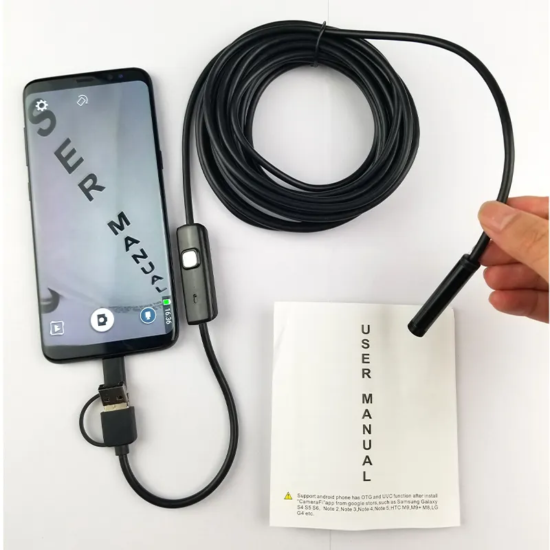 3in 1 Android Endoscope 5.5mm USB Camera 1M USB Inspection Camera HD IP67 Waterproof Snake Borescope