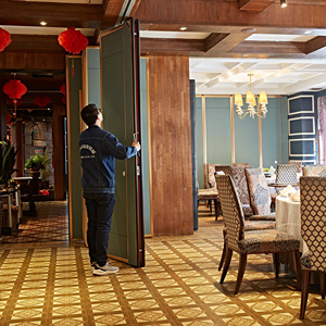 Hiện đại melamine di chuyển pivot phân vùng tường hoàn toàn có thể hoạt động gấp phòng ăn chia cho khách sạn tiệc trường có thể điều chỉnh - Product Image 3