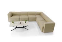 Ensemble de canapés modulaires sectionnels BIAOGUAN en mousse haute densité et cuir synthétique, style moderne pour salon et bureau