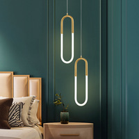 Lampes suspendues décoratives de luxe modernes adaptées aux lustres de chevet de chambre à coucher