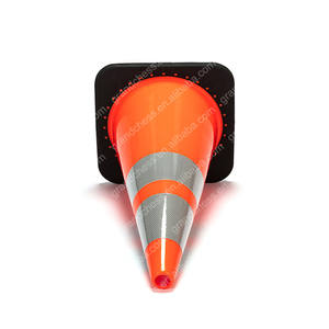 अमेरिका मानक 28 इंच 700mm उच्च 10lbs काले आधार पीवीसी यातायात सड़क शंकु - Product Image 3