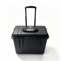 Valise à roulettes en plastique étanche pour outils, boîte de rangement rigide pour équipement de transport