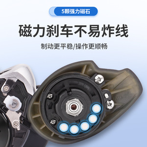 Carrete de Pesca Guangwei de Aleación de Aluminio con Relación de Engranajes 6.1:1 para Pesca con Señuelos Negros - Product Image 3