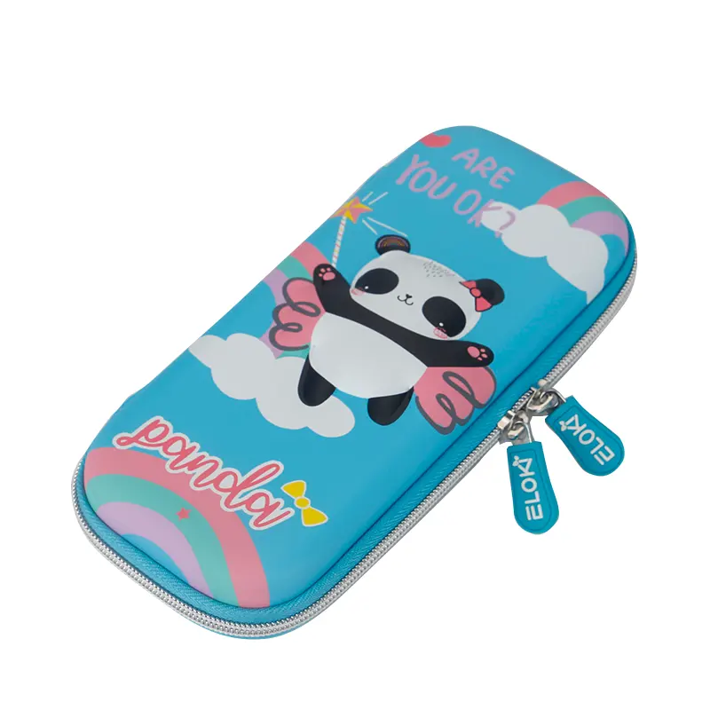 hot fashion Protective Custom Cute panda Pencil Case EVA Pen Pouch Stationery Box 3d pencil bag