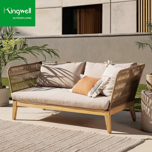 Ensemble <span class=keywords><strong>de</strong></span> canapés d'extérieur portables en teck massif au design moderne, résistants à l'eau, composants modulaires durables, canapés lounge pour <span class=keywords><strong>balcon</strong></span> et villas - Product Image 2