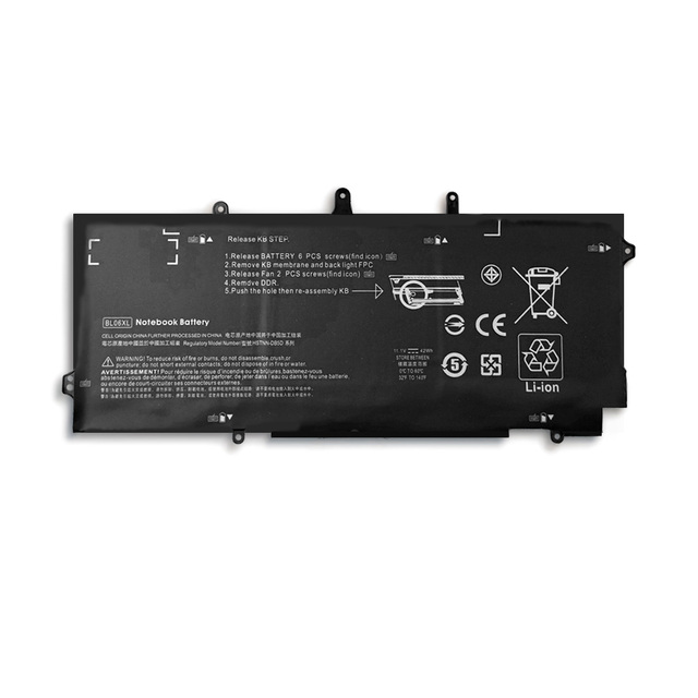 Best Selling 11.1V BL06XL Lithium Ion Laptop Battery Rechargeable for HP EliteBook Folio 1040 G1 G2 New Stock