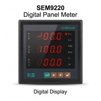 Compteur d'énergie numérique multifonctionnel de haute précision classe 0.5 avec affichage LED 5A triphasé intelligent SEM 9220 0-9999.9 kWh