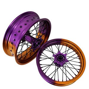 Roues Supermotard compatibles avec EXC <span class=keywords><strong>2016</strong></span>, ensemble de roues de 16/17 pouces, roues de moto tout-terrain Supermotard - Product Image 3