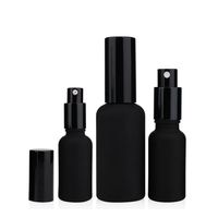 Flacon pulvérisateur cosmétique noir de luxe personnalisé 5ml 10ml 15ml 20ml 30ml 50ml 100ml
