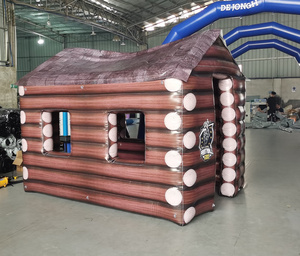 Refugio de <span class=keywords><strong>Paintball</strong></span> inflable con tema de casa de madera de 0,6mm personalizado - Product Image 4