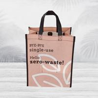 Sac fourre-tout réutilisable en PET recyclé écologique, avec poignée longue (30-50 cm), idéal pour la promotion publicitaire OEM/ODM