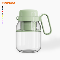 Draagbare elektrische sapcentrifuge blenderbeker met handvat, grote capaciteit, oplaadbare fruitsmoothie mixer, mini-sapblender