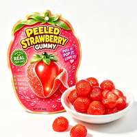 BESTAR Fabricant de bonbons gélifiés à la fraise pelée 60g, saveur fruitée, couleur rouge, bonbons en vrac, vente en gros, HALAL, boîte pour enfants