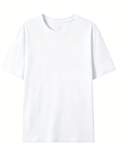Camiseta de Manga Corta para Hombre, Estilo Vintage, Lisa, Cuello Redondo, 100% Algodón, C8-Z312Z, Blanca, Talla M - Product Image 2