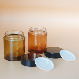 Empty Frosted Jars <b>Glass</b> Matte Cream Jars massage for hair <b>glass</b> jars 4oz body scrub <b>glass</b> jars with <b>packaging</b> oil and body butt - Product Image 4