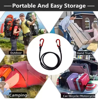 Cordon élastique robuste personnalisé avec mousquetons pour kayak, cyclisme, bagages, cordes de fixation, accessoires de camping