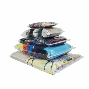 Buste trasparenti autoadesive PE richiudibili indumenti di avvertimento imballaggio trasparente spedizione personalizzata sacchetto di plastica