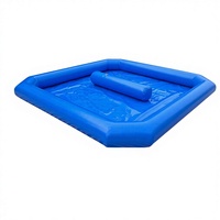 Piscine gonflable commerciale scellée 3x3m pour usage domestique, idéale pour château gonflable et parc aquatique
