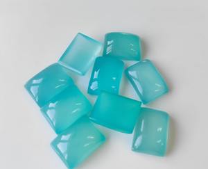 พลอยแคลเซโดนีธรรมชาติทรงสี่เหลี่ยมผืนผ้าขนาด 3x5 มม.-20x30 มม. แบบหลังแบน สำหรับทำเครื่องประดับ ขายส่ง - Product Image 4
