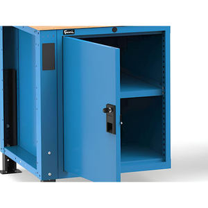 Établi réglable Fami Master 200cm bleu avec 4 tiroirs, armoire, étau et 4 prises - Product Image 4