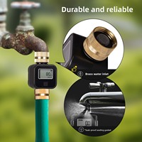 Vanne de contrôle d'eau en laiton pour maison intelligente avec minuterie, étanche IP55, écran LCD, contrôle par application, programmation, connecteur de tuyau d'eau PC