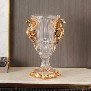 Vase en cristal de style européen, motif paon, décoration intérieure douce, style américain, haut de gamme, salon, couloir - Product Image 6