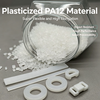 Granulés de PA12 plastifiés flexibles, matière première de polyamide 12 souple, granulés de nylon résistants aux chocs pour pièces plastiques de précision