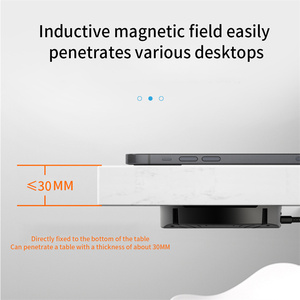 Table de charge sans fil cachée la plus vendue pour mobilier de bureau <span class=keywords><strong>Chargeur</strong></span> à <span class=keywords><strong>distance</strong></span> sans fil 15-30mm <span class=keywords><strong>Chargeur</strong></span> de bureau intégré - Product Image 2