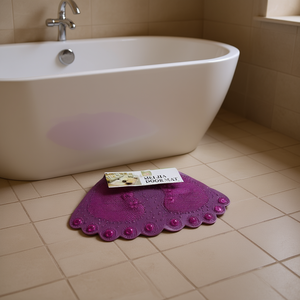 Tapis de sol semi-circulaire Mei Jia en PVC antidérapant pour la protection du sol de la salle de bain - Product Image 2