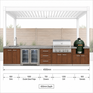 <span class=keywords><strong>Cuisine</strong></span> barbecue extérieure  et station de grill pour villas Four électrique encastré sur mesure et gril en acier inoxydable - Product Image 3