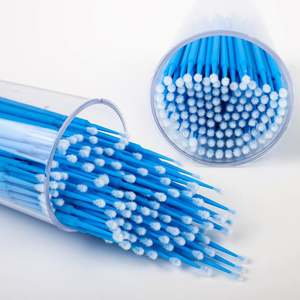 100 pièces/sac, Applicateurs micro-brosses jetables <span class=keywords><strong>pour</strong></span> extensions de cils, en cristal rose, polyvalents <span class=keywords><strong>pour</strong></span> cils et usage dentaire - Product Image 2