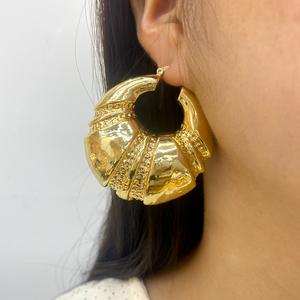 Boucles d'oreilles Offre Spéciale africaines en cuivre de haute qualité plaqué or 18 carats pour femmes - Product Image 4