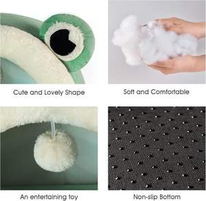 Lit mignon <span class=keywords><strong>pour</strong></span> chat, joli <span class=keywords><strong>igloo</strong></span> d'intérieur en velours de cristal <span class=keywords><strong>pour</strong></span> chat et petit <span class=keywords><strong>chien</strong></span>, lit nid chaud <span class=keywords><strong>pour</strong></span> chiot et chaton - Product Image 5