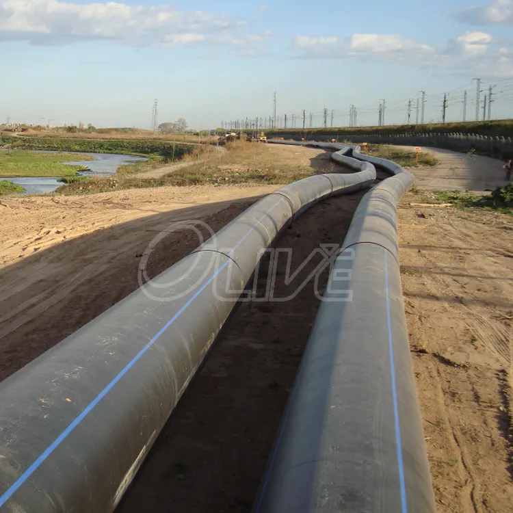6 "150mm underround negro tubería de agua para sistemas de riego