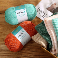 Fil de Laine Peignée Douce 5 Brins 100g 240m pour Bricolage Tricot et Crochet à la Main