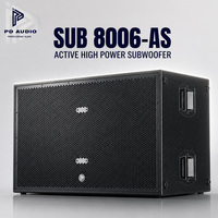 Subwoofer professionnel double 18 pouces alimenté Sub 8006, haut-parleurs de basses à haut SPL pour système de sonorisation de concert