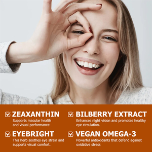 Cápsulas Veganas para la Salud Ocular con Omega-3, Luteína, Zeaxantina, Extracto de Arándano y Caléndula para la Visión Nocturna - Product Image 6
