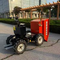 Chariot à main électrique robuste 300 kg, chariot à plateforme alimenté par batterie pour entrepôt, construction, transport de matériel agricole