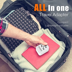 Worldplug Cargador de pared USB todo en uno Adaptador de viaje con función PD para auriculares y portátiles Enchufe de carga internacional - Product Image 3