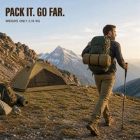 Tente de randonnée ultralégère portable à double couche, imperméable et coupe-vent, pour le trekking et le camping en extérieur, idéale pour les séjours de nuit.