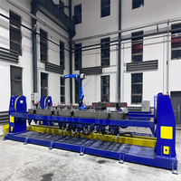 Robots de haz de fabricación de acero estructural inteligente Industrial Mig/Tig/Laser/ Arc, máquina de soldadura, precio automático con riel