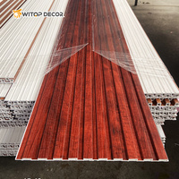 Panneau mural en WPC étanche à l'humidité produit en usine pour la décoration intérieure Revêtement en plastique composite pour salle de bain chambre hôtel bureau