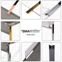Profilés en céramique SMAProfiles, bandes de bordure pour carreaux, profil d'angle en forme de L, garniture de carrelage pour moulures décoratives murales