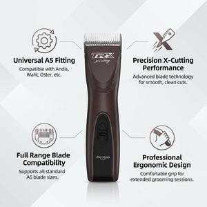 <span class=keywords><strong>Tondeuse</strong></span> <span class=keywords><strong>professionnelle</strong></span> pour animaux Shernbao A5 901 en acier inoxydable, moteur sans balais, haute performance, pour chiens et chats, type C - Product Image 1