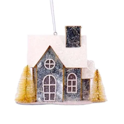 DIY LED Light Paper House Christmas Tree Decorations For Home Table Top Decoration Gift Different Version Christmas House