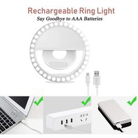Lampe annulaire portable rechargeable pour téléphone, clip USB pour appareil photo, éclairage LED pour selfie vidéo et photographie sur mobile