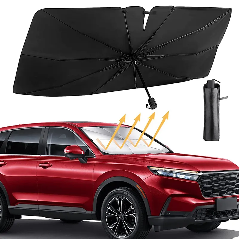 Accessoires de voiture Portable Summer Cool UV Block Car Front Window Parasol Windshield Folding Car Sunshade Umbrella