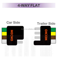 Connecteur d'extrémité de remorque plat 4 voies 18AWG 4 broches prise de faisceau de câblage de remorque avec couvercle anti-poussière prise de lumière de remorque 4 broches